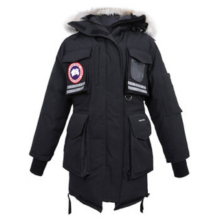 CANADA GOOSE 女士黑色连帽欧版RELAXED宽松羽绒服 9501L 61  XXS