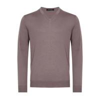 Ermenegildo Zegna 杰尼亚 奢侈品 19新款 男士藕荷色羊毛V领长袖针织衫 UTT91 100 P05 54码