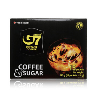 越南进口中原G7二合一速溶黑咖啡加糖240g