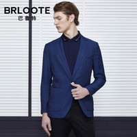 Brloote/巴鲁特 休闲西服男轻薄修身商务西装便西外套2019春夏装 藏蓝 165/88A