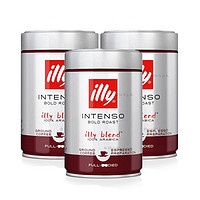 illy 意利 意大利原装深度烘焙浓缩咖啡粉 250克*3罐