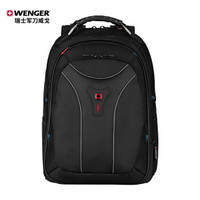 瑞士军刀威戈(Wenger)17.3英寸商务笔记本电脑包 防泼水大容量双肩包 黑色（600637）