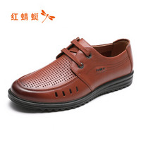 红蜻蜓（REDDRAGONFLY）男士舒适商务休闲凉鞋 WTL92101/02/03 棕色 39
