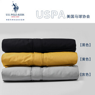 U.S. POLO ASSN.羽绒服男士2019秋冬季新款印花时尚修身大衣潮流加厚保暖休闲防寒服 6194117006 黄色 M