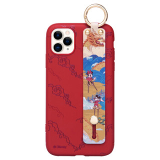 迪士尼(Disney)苹果11pro手机壳iPhone11 Pro保护套鼠年国潮卡通全包防摔硅胶腕带支架软壳男女款 步步高升