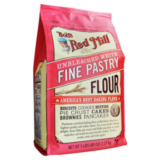 Bob's Red Mill 鲍勃红磨坊 美国进口 鲍勃红磨坊 未漂白 精细蛋糕粉 2.27kg 低筋面粉 烘焙原料