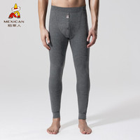 稻草人男士保暖裤男秋冬加厚不倒绒棉裤羊毛混纺紧身打底秋裤男 AH951M9 深花灰 XL