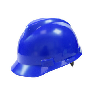 华信（woshine）ABS安全帽 小金刚V型安全帽 一指键可印LOGO建筑工地安全帽 定做蓝色