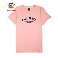 PaulFrank大嘴猴 短袖女202020夏季新款韩版潮流印花修身显瘦上衣T恤女 PFCTE192074W 粉红 L