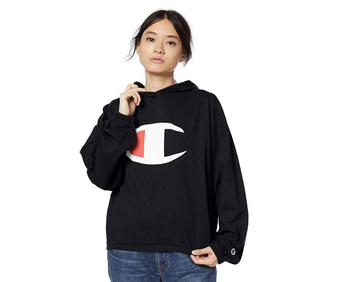 日版champion冠军牌cwq403女士大c标连帽卫衣多色