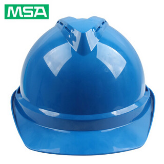 梅思安 （MSA）V-Gard500 10146675  ABS透气孔安全帽带下颚带一指键帽衬可定制LOGO V型建筑工地安全帽蓝色