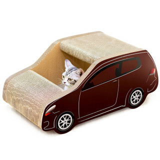 得酷 瓦楞纸 SUV环保猫咪磨爪玩具小车形猫抓板猫窝（送猫薄荷）