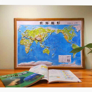 3D凹凸立体地图：中国地图+世界地图（60cm×45cm 教学版 套装2册）