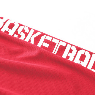 鸿星尔克（ERKE）童装男童篮球运动短裤夏季速干透气儿童短裤 63219220071 正红 130