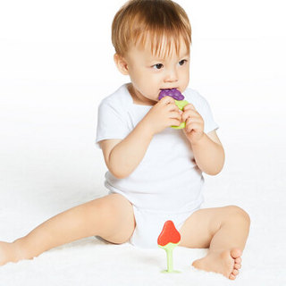 马博士（DOCTOR MA）牙胶 婴儿磨牙棒硅胶 宝宝磨牙玩具咬咬胶 硅胶安抚玩具 草莓+葡萄