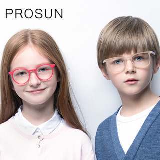 保圣 PROSUN 儿童眼镜 新品 2019儿童眼镜框轻盈柔软男女童近视镜PD5023 A32玫红