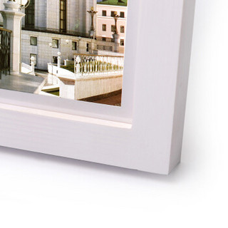 亮丽（SPLENDID）照片墙 相框 简约白色 立体墙贴画框 卧室客厅餐厅相片框 照片框 组合背景