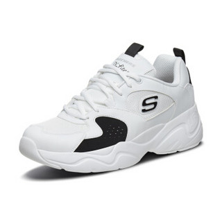 斯凯奇 SKECHERS 男子 D'LITES 系列时尚绑带运动鞋 运动 休闲鞋 999228/WBK 42码 US9码