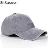 圣苏萨娜帽子女棒球帽时尚学生可爱遮阳帽百搭运动鸭舌帽SSN2315 浅灰色 均码