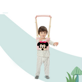 迪士尼(Disney)母婴 婴儿学步带 幼儿学走路防摔防勒提篮式亲子背带宝宝安全学走路四季通用粉色20304034