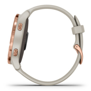 GARMIN 佳明 Venu 智能手表 43.2mm 玫瑰金 灰色硅胶表带(血氧、血压、GPS、扬声器)