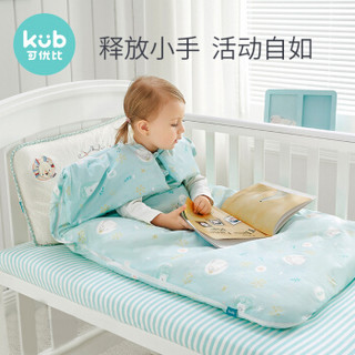 可优比（KUB）婴儿防踢被睡袋儿童宝宝秋冬季棉质加厚款四季通用被子企鹅瑞卡120*75cm