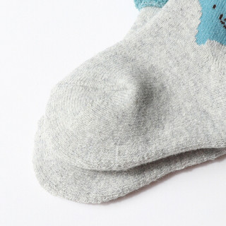 馨颂 婴儿袜子宝宝袜子秋季儿童毛圈袜三双套装 小萌象二 S(0-1岁)