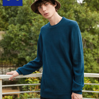 GU 极优 317411 男款华夫格圆领针织衫