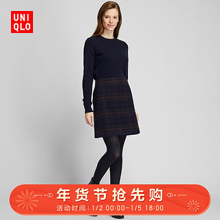 UNIQLO 优衣库 422230 女款羊毛混纺迷你裙