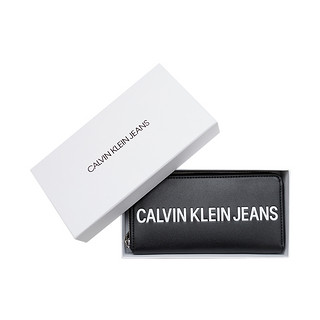 Calvin Klein 卡尔文·克莱 JEANS K60K605266 女士大拉链钱包 黑色
