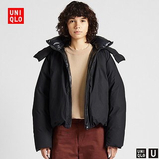 UNIQLO 优衣库 422334 设计师合作款 女士短款连帽外套 黑色 155/80A/S