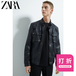 ZARA 00706356800 男士皮夹克 