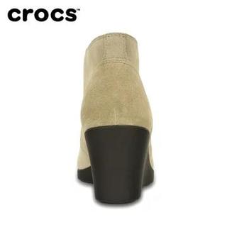 Crocs 卡骆驰 203419 女士系带坡跟厚底靴 