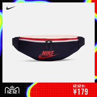 耐克 NIKE HERITAGE BA5750-498 中性款腰包 黑蓝/回声粉/(金属大学红)