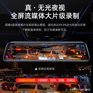 BLACKVIEW 凌度 12寸全屏行车记录仪超高清夜视流媒体后视镜倒车影像2023新款