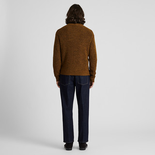 UNIQLO 优衣库 421257  男装V领羊毛衫 栗色 165/84A/S