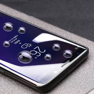 邦克仕(Benks)三星Galaxy S9+手机钢化玻璃膜 曲面全屏全覆盖钢化膜 S9+高清手机贴膜保护膜 一体成型 黑色