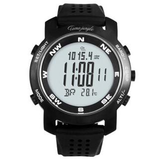 天摩(TOMO)手表丛林系列电子男士户外登山海拔运动手表T103A01 白底正显