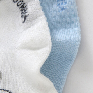 英氏婴儿袜子男女宝宝柔软舒适婴儿袜子针织四季袜10892374 蓝色 15CM