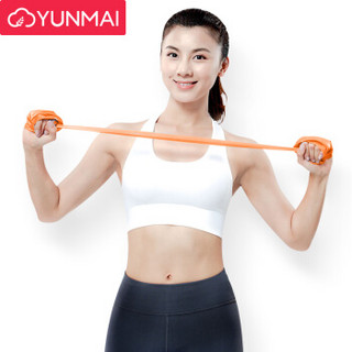 云麦YUNMAI瑜伽弹力带 男女阻力带健身力量训练拉力带 25磅拉力绳 橙色
