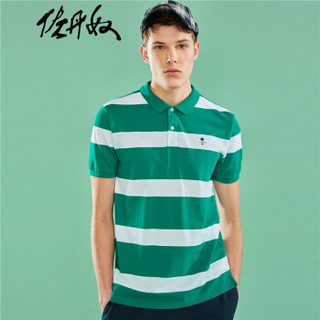 佐丹奴（Giordano） 男装POLO衫 Polo小刺绣修身短袖POLO01019224  09绿/白色 小码(165/92A)