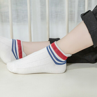 馨颂 儿童袜子男童短筒船袜五双装套装  耳朵袜口 16-18(M)(5-8岁)