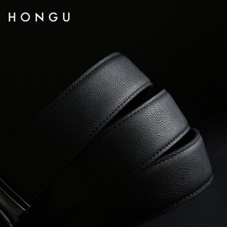 HONGU 红谷 简约男式自动扣皮带
 礼盒装，纯牛皮价格很合适
