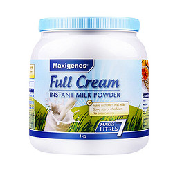 美可卓（Maxigenes）全脂高钙成人奶粉 1kg/罐