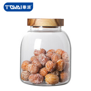 华派（TQVAI）1250ml 玻璃密封罐储物罐食品杂粮储物罐厨房带盖茶叶罐透明奶粉瓶 HC125