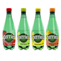 Perrier 巴黎水 原味柠檬青柠味草莓西柚500ml整箱24瓶