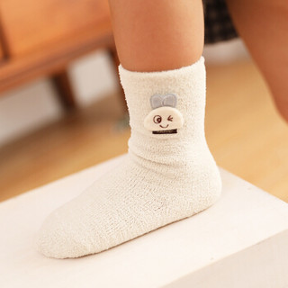 馨颂婴儿袜子两双装珊瑚绒宝宝防滑家居袜子套装 M(1-2岁)