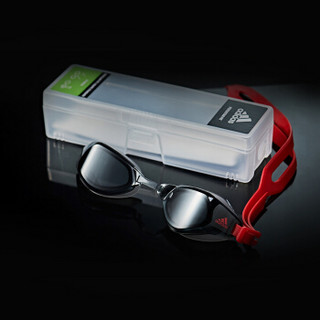 阿迪达斯adidas 泳镜防雾高清大框游泳镜男女专业舒适贴合防漏水 红色 BR1078