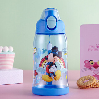 迪士尼（Disney）儿童水杯夏季塑料杯家用直饮杯防摔便携宝宝喝水杯子男女学生幼儿园水壶蓝色米奇570ml