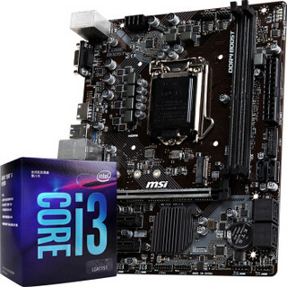 MSI 微星 B365M PRO-VH主板 + Intel 英特尔 i3-9100 盒装CPU处理器 套装